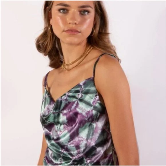 Cinta the Label Tie Dye Satin Camisole - Picture 1 of 7